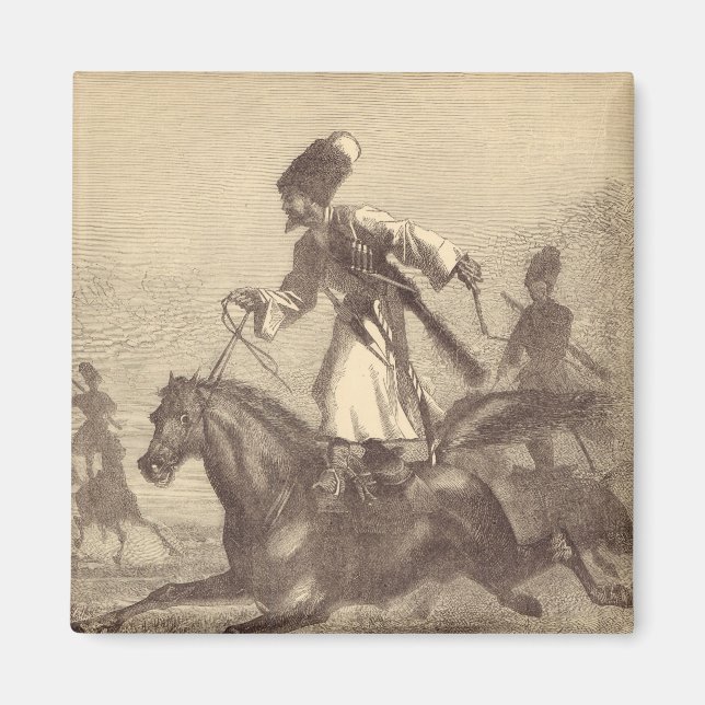 Aimant Un cavalier cosaque (Devant)