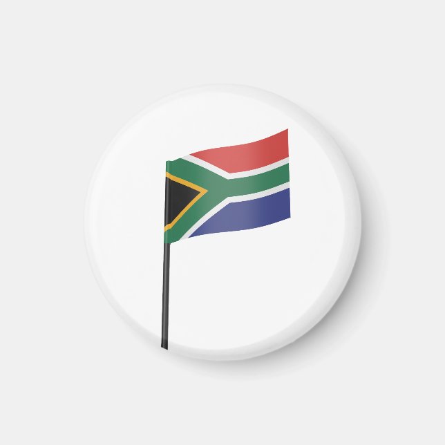 Aimant Un cure-dent avec le drapeau de l'Afrique du Sud (Devant)