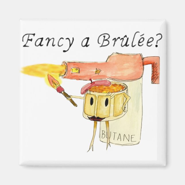 Aimant Un Dessert Bruyant et Quirky Drôle Cartoon Art (Devant)