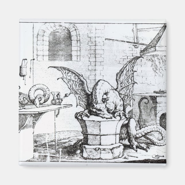 Aimant Un dragon dans un atelier (Devant)