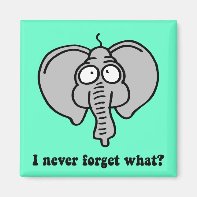 Aimant Un éléphant drôle (Devant)