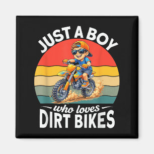 Aimant un garçon qui aime les motos de dirt Motocross End