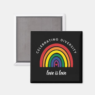 Aimant Un Gay pride LGBT célèbre la diversité L'amour est