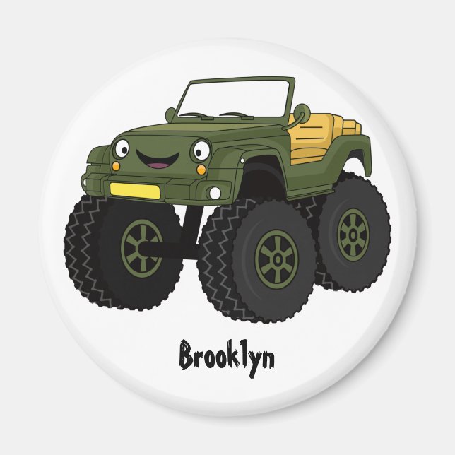 Aimant Un Green Monster truck (Devant)