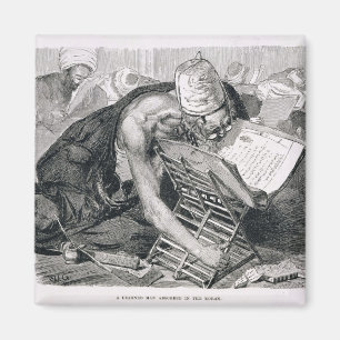 Aimant Un homme appris absorbé dans le Coran