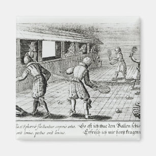 Aimant Un jeu de vrai tennis avec des ballades de sport