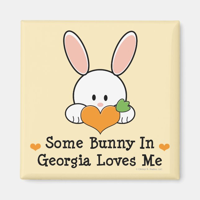 Aimant Un Lapin En Géorgie M'Aime L'Aimant (Devant)
