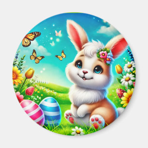 Aimant Un lapin heureux