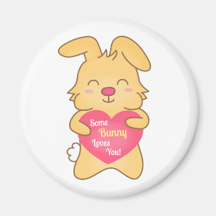 Aimant Un lapin t'aime, mignon humour