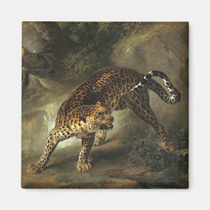 Aimant Un léopard sauvage féroce (par Jean-Baptiste Oudry