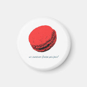 Aimant un macaron fraise par jour !