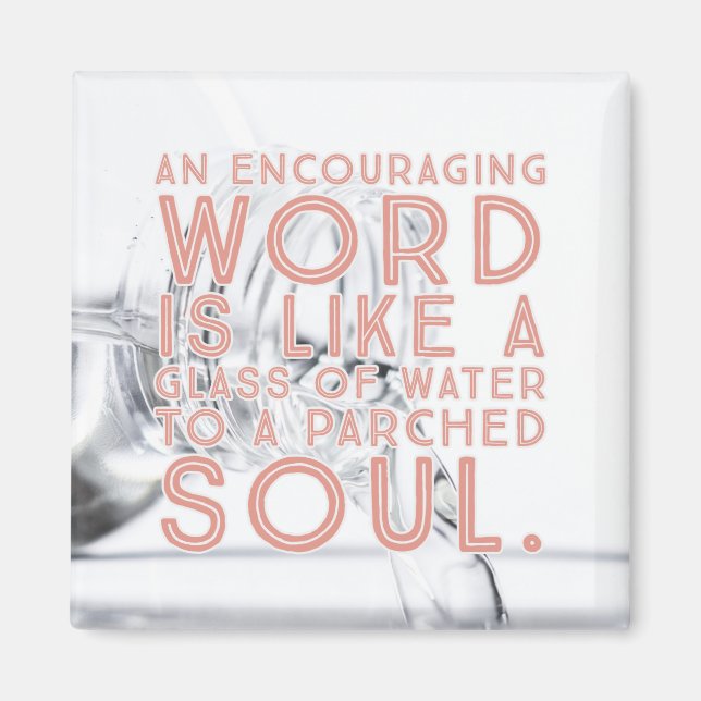 Aimant Un magazine Word encourageant (Devant)