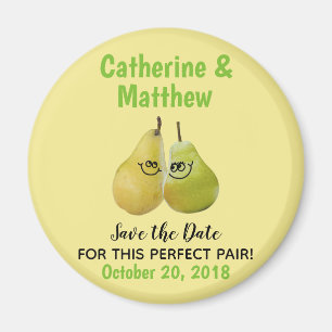 Aimant Un mariage parfait pour la paire de caricatures Éc
