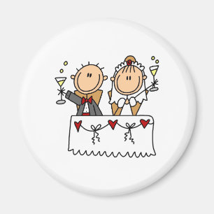 Aimant Un pain grillé à l'aimant de jeunes mariés