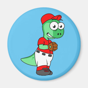Aimant Un Pitcher De Baseball Pachycephalosaurus.