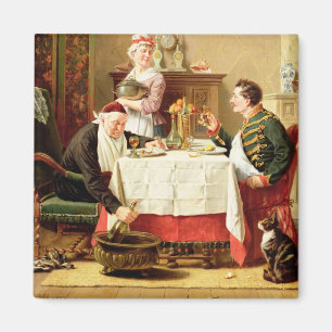 Aimant Un repas satisfaisant, 1883 (huile sur toile)