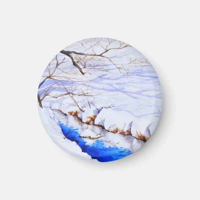 Aimant Un ruisseau enneigé (Devant)