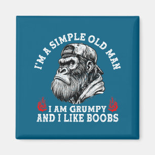 Aimant Un vieil homme simple est grincheux et j'aime (au