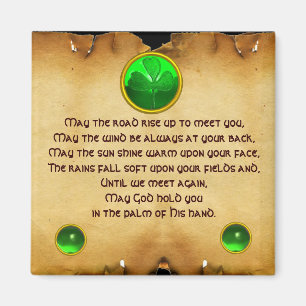 Aimant Un vieux parchemin de bénédiction irlandais