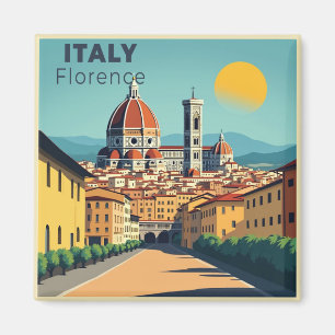 Aimant Une affiche de voyage classique nostalgique – Flor