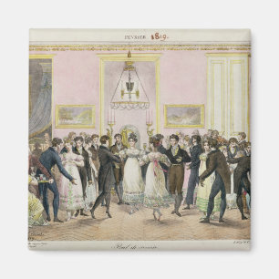 Aimant Une boule de société, gravée par Charles Etienn