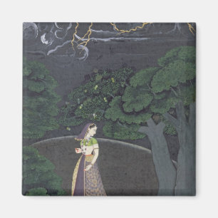 Aimant Une dame sur son chemin à un rendez-vous, Guler,