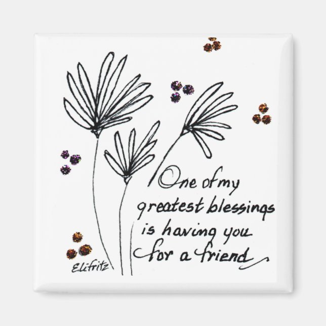 Aimant Une de mes Bénédictions...dire croquis noir blanc (Devant)