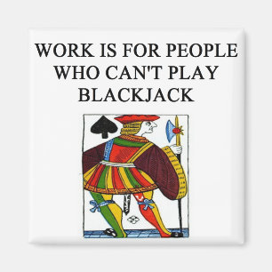 Aimant une drôle de blague de blackjack
