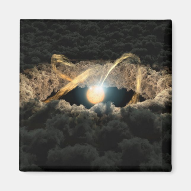 Aimant Une Étoile Entourée D'Un Disque Protoplanétaire (Devant)