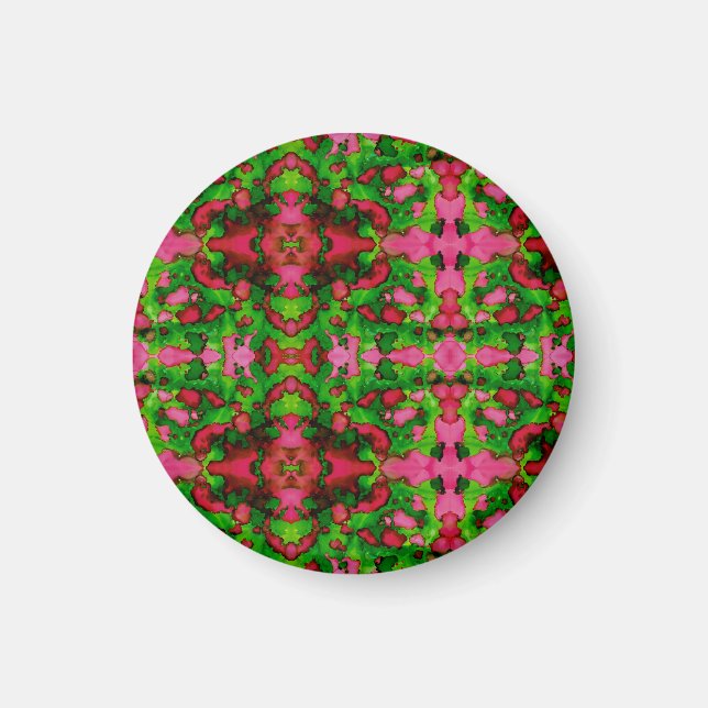 Aimant Une étude en rose et vert (Devant)