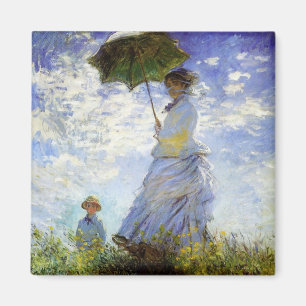 Aimant Une femme avec un parasol