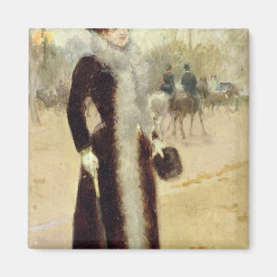 Aimant Une femme parisienne dans le Bois de Boulogne,