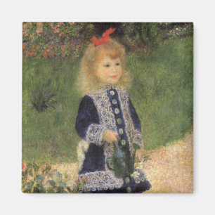 Aimant Une fille à la canne d'arrosage par Pierre Renoir