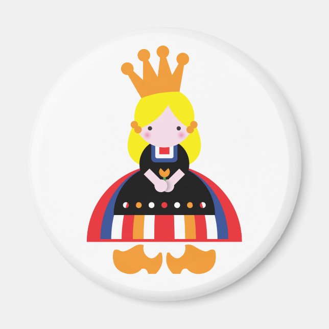 Aimant Une fille hollandaise à la fête de la Reine (Devant)