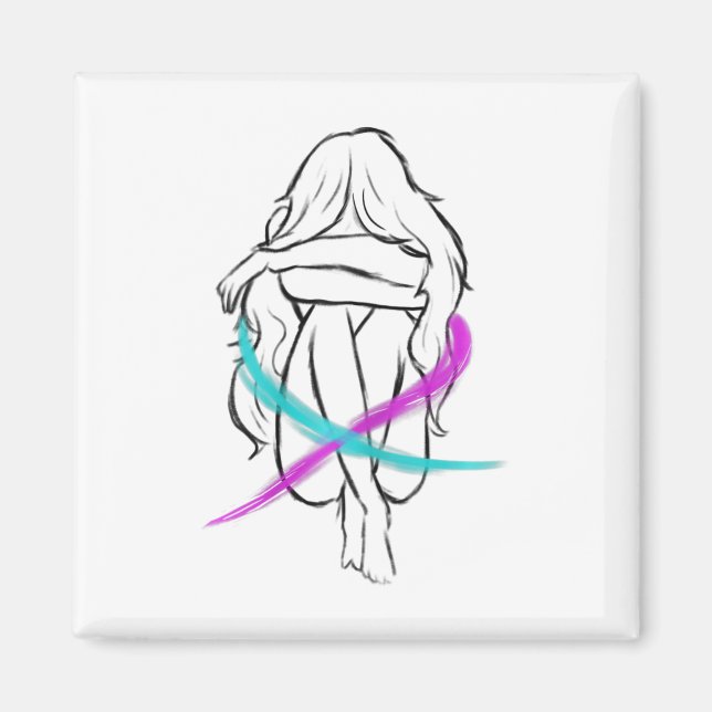 Aimant Une Fille Pleure Introvert Un Défenseur De La Prév (Devant)