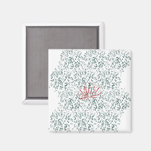 Aimant une fleur rouge sur un arrière - plan noir