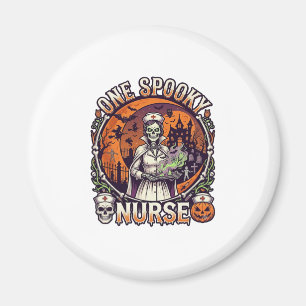 Aimant Une infirmière effrayante Halloween squelette poti