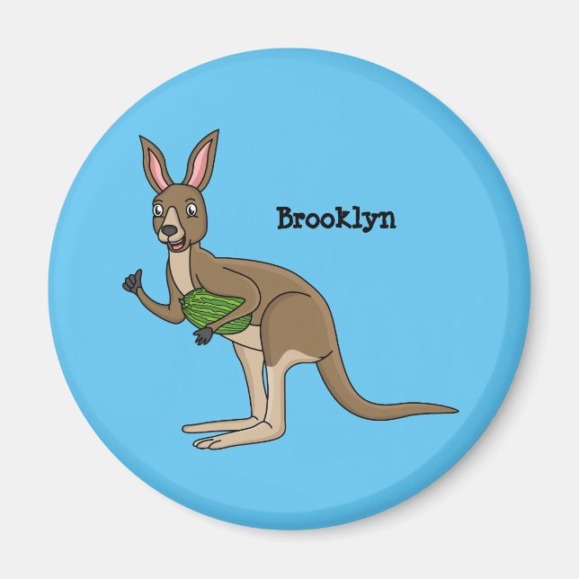 Aimant Une jolie illustration de kangourou australien (Devant)