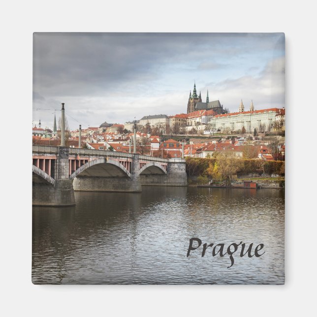 Aimant Une journée orageuse à Prague photo souvenir (Devant)