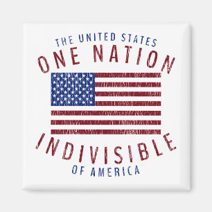 Aimant Une nation indivisible Drapeau américain