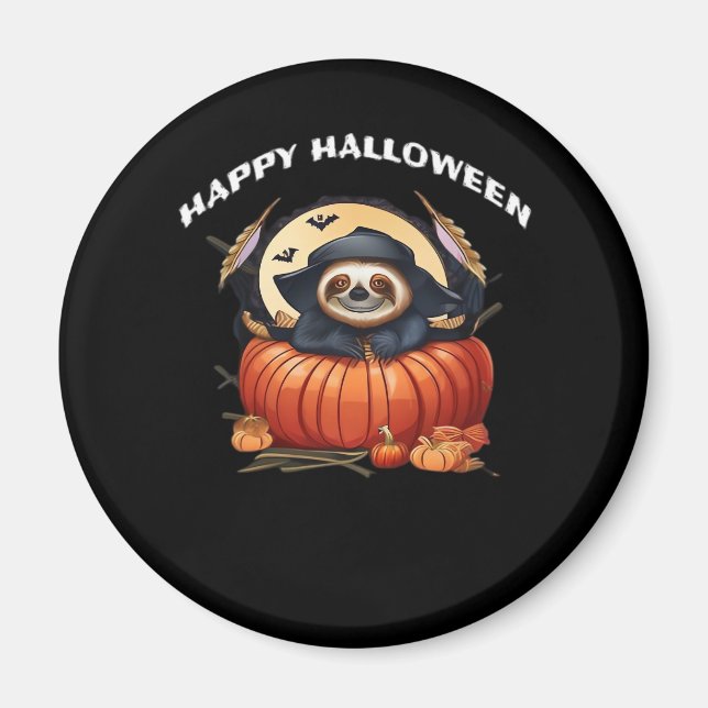 Aimant Une paresse amusante célébrant Halloween Essential (Devant)