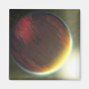 Aimant Une planète nuageuse comme Jupiter qui orbite
