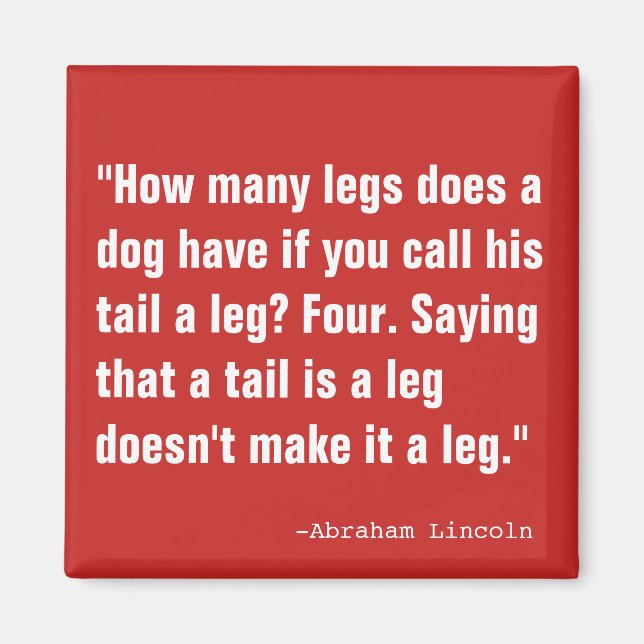 Aimant Une queue n'est pas une jambe (Devant)