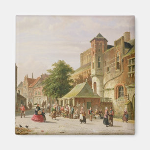 Aimant Une scène de rue à Amsterdam