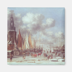 Aimant Une scène d'hiver à Amsterdam