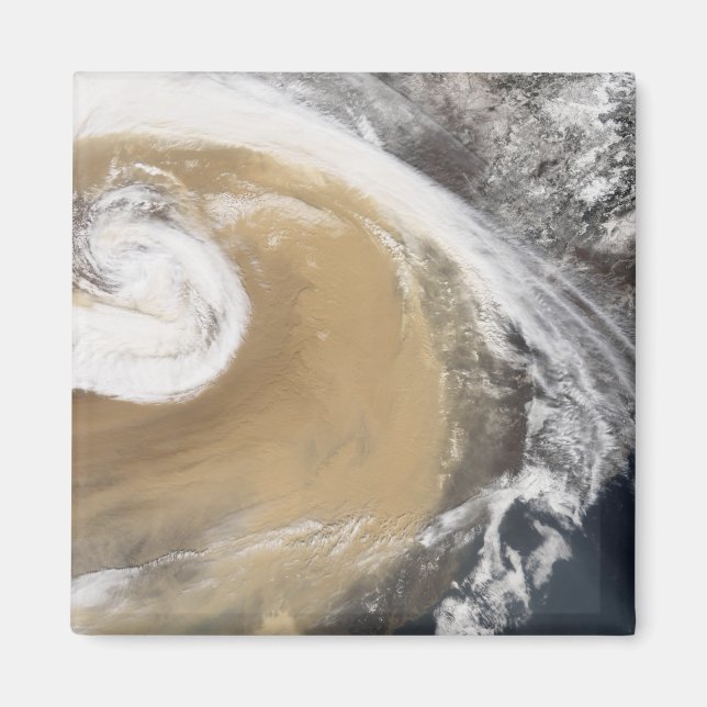 Aimant Une tempête de poussière asiatique traverse le Pac (Devant)