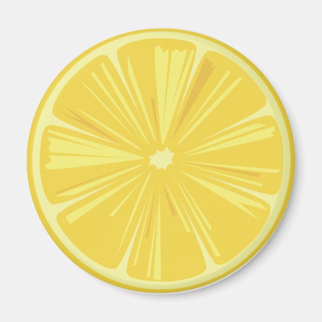 Aimant Une tranche de citron jaune (Devant)