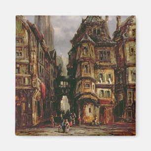 Aimant Une vue dans le quart juif, Francfort, 1877 (huile