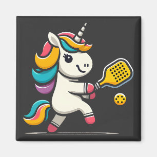 Aimant Unicorn Jouer Pickleball Joueur Lover Enfants Femm