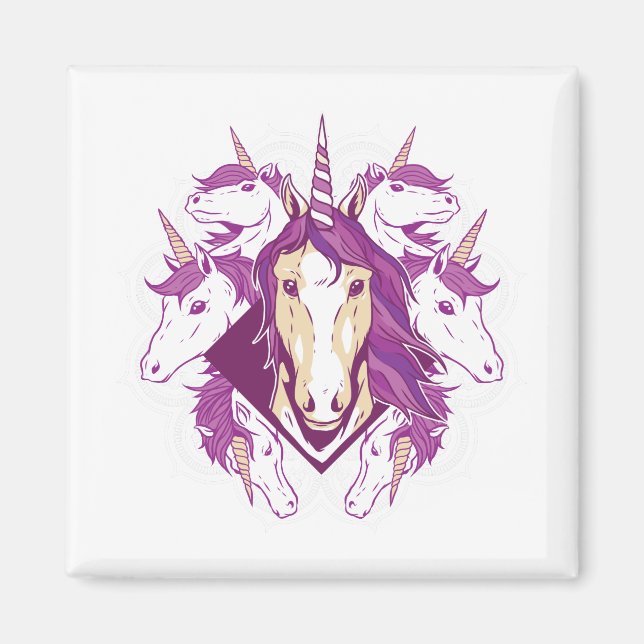 Aimant Unicorn mandala (Devant)